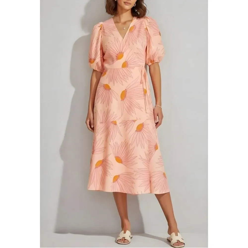 KATE SPADE Falling Flower Wrap Dress AF4